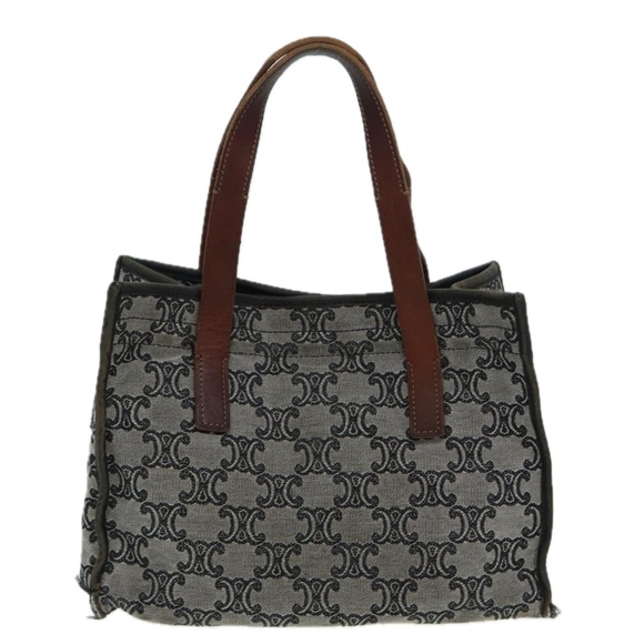 CELINE Paris Macadam Canvas Hand Bag Gray Auth 83427 - Picture 13 of 16